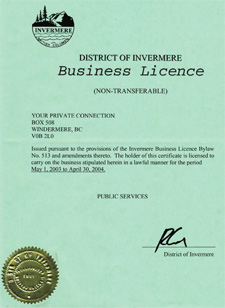 Business License 2003/04