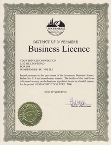 Business License 2005/06