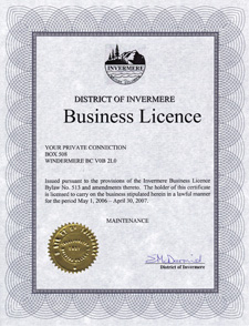 Business License 2006/07